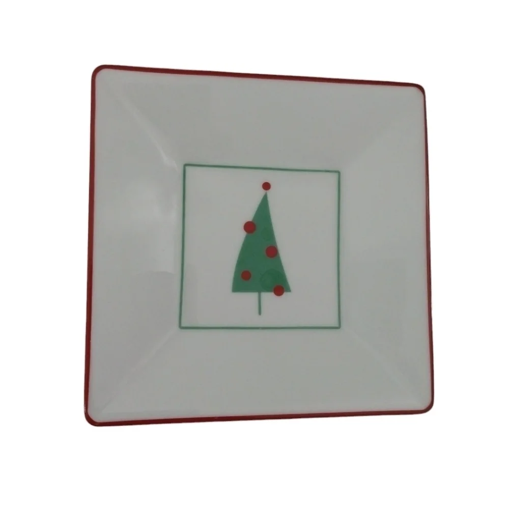 Crate & Barrel christmas plates appetizer plates